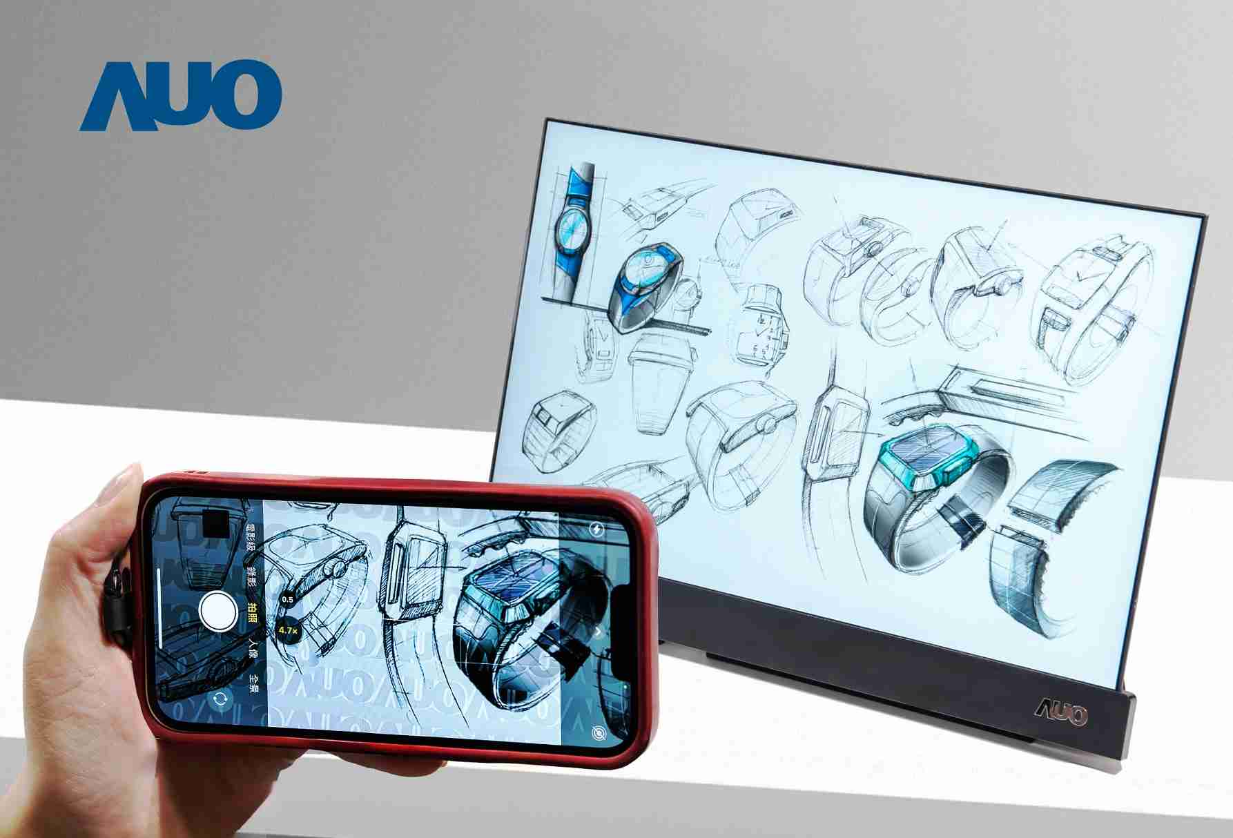 糖果派对16吋防窥显示器，，采用人眼无法察觉、、、、相机拍摄时才显现的隐藏式水印技术，，，，未来可结合AI镜头侦测周围环境，，，，实时开启或关闭水印，，大幅提升在公共场域使用显示器的安全性