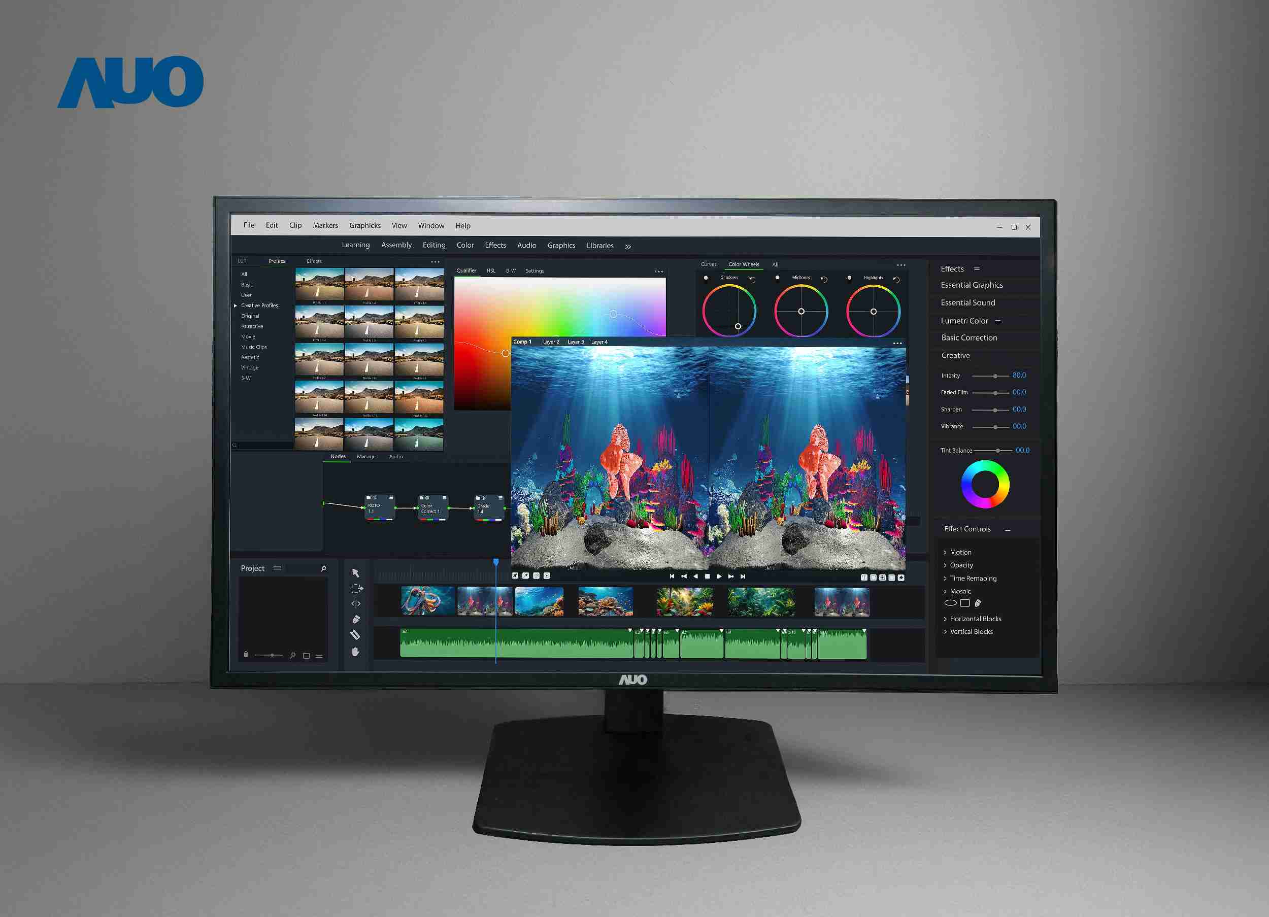 糖果派对开发32吋2D/3D专业桌上型显示器，，拥有8K4K超高分辨率，，，并以低串扰算法优化3D显示效果，，，，搭载自动眼球追踪功能，，，能实时调整3D图像，，，，进行实时2D与3D无缝共存窗口，，，，提供图像设计工作者突破二维接口的崭新工作氛围与效率